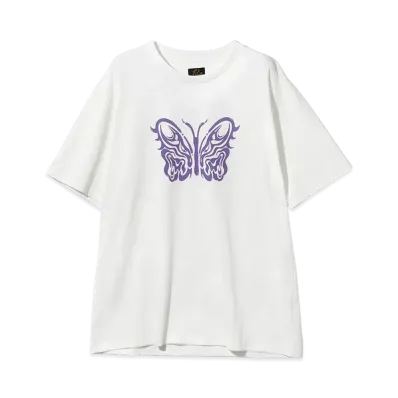 NEEDLES x KAE TANAKA S/S Crew Neck Tee Poly Jersey KT Papillon "White"