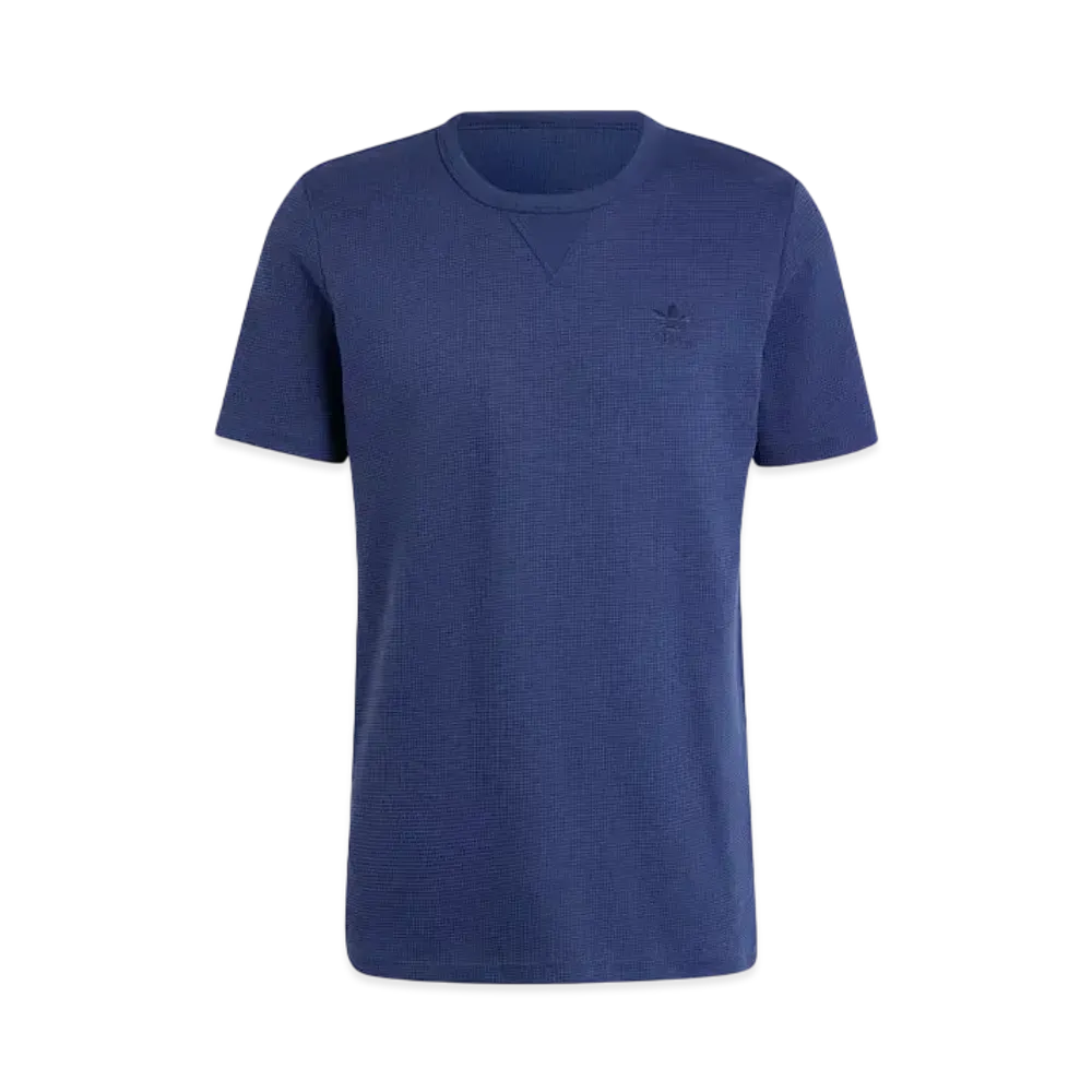 adidas Trefoil Essentials Waffle Short Sleeve T-Shirt "Night Indigo"