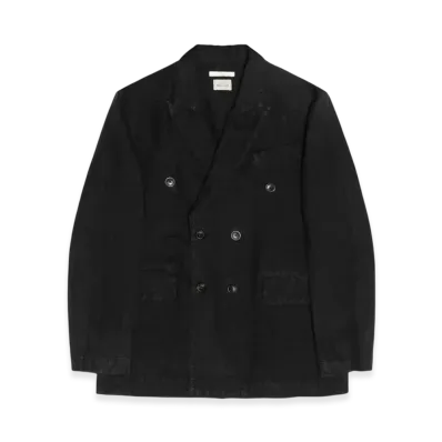 Stussy x Our Legacy Work Shop Unconstructed Blazer Overdyed Linen "Black"