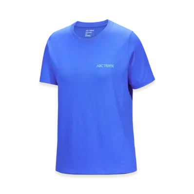 ARC'TERYX Women's Kragg SL Cotton Blurred Bird Crew SS "Electra/Phosphorescent" X000009500