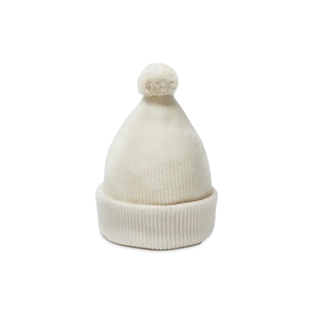 everyone Cashmere Pom Beanie "White"
