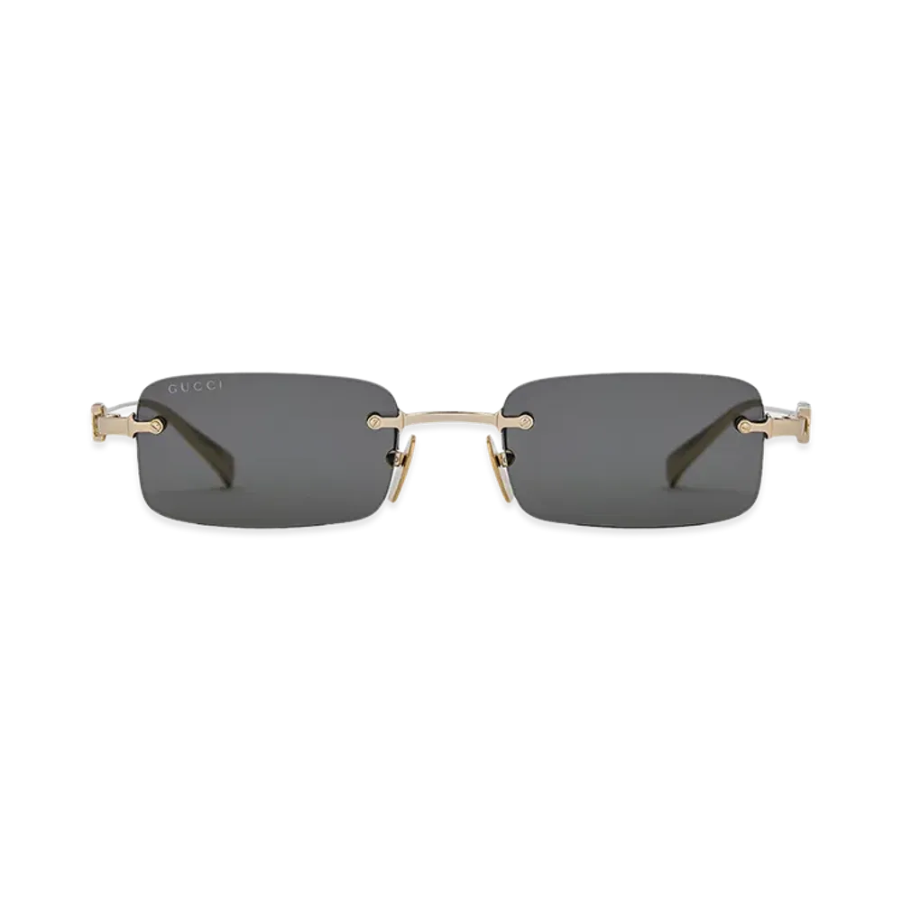 GUCCI Women's Cut Out Logo Sunglasses "Gold"