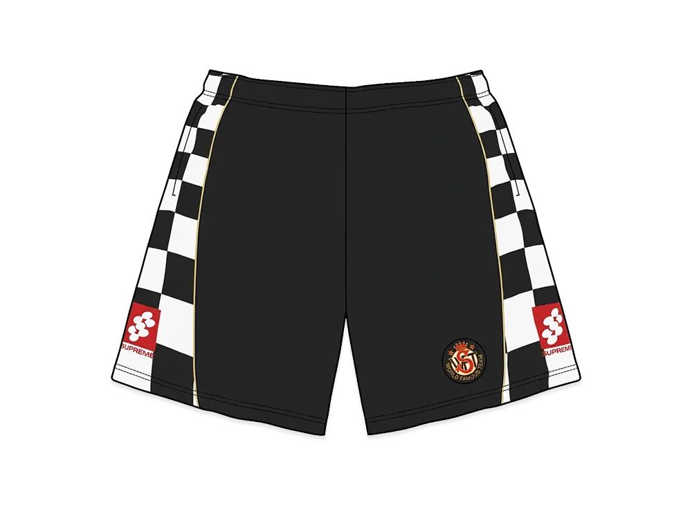 Supreme Checkerboard Soccer Short "Black"