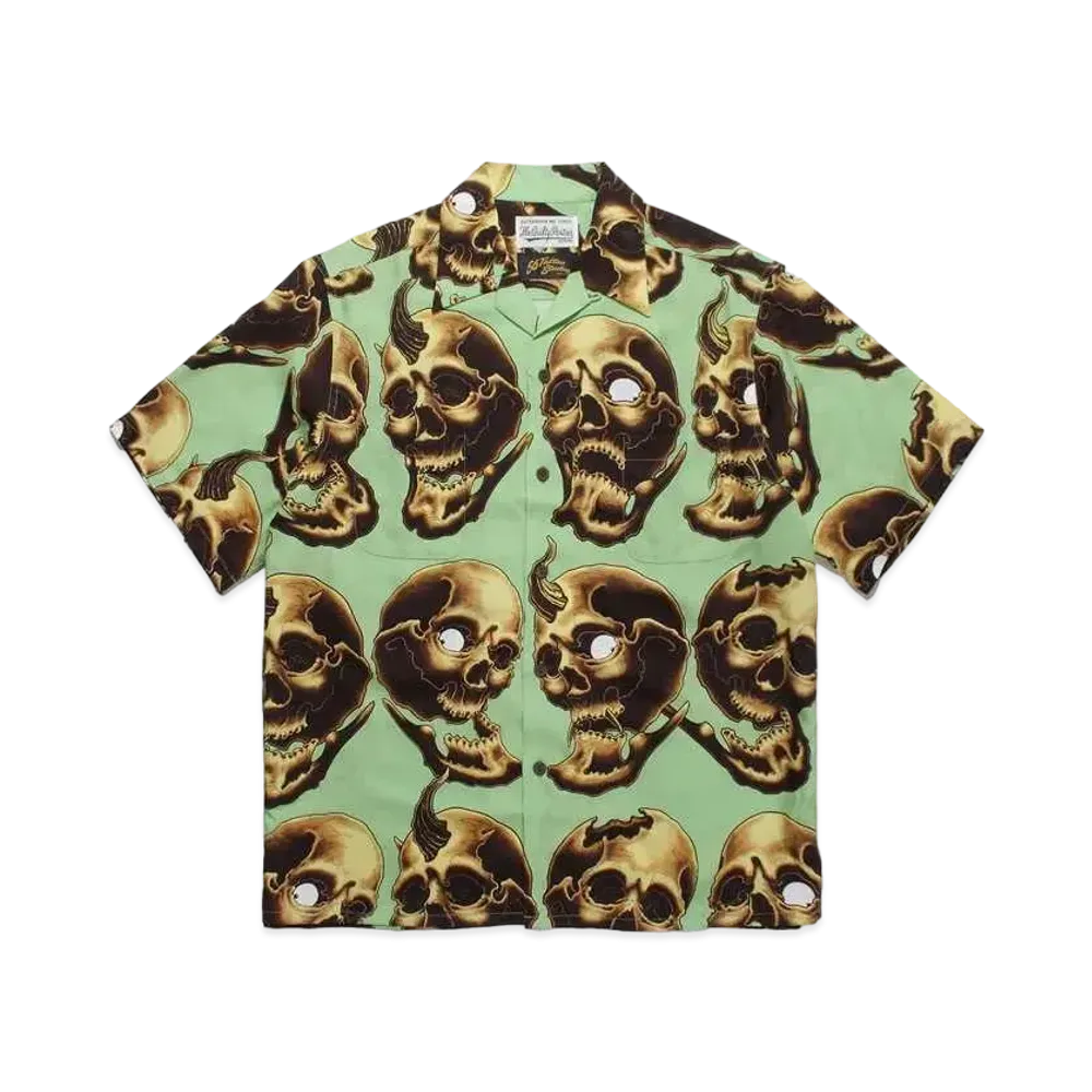 WACKO MARIA 56 TATTOO STUDIO / HAWAIIAN SHIRT #1 "Green"