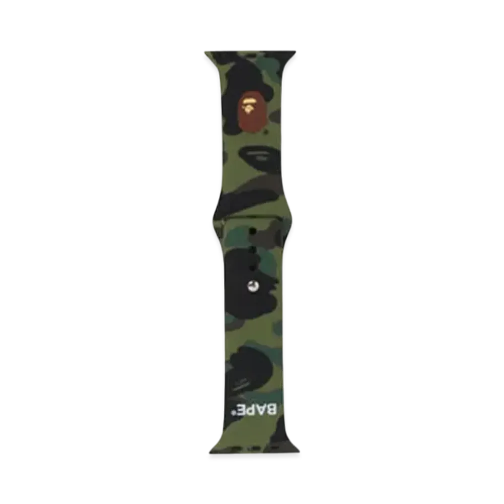 A BATHING APE 1St Camo Watch Band "Green"
