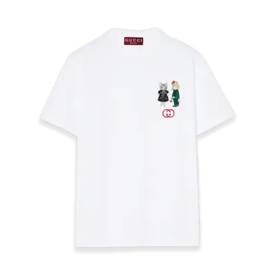 GUCCI x Higuchi Yuko Cotton Jersey T-shirt Japan Exclusive "White"