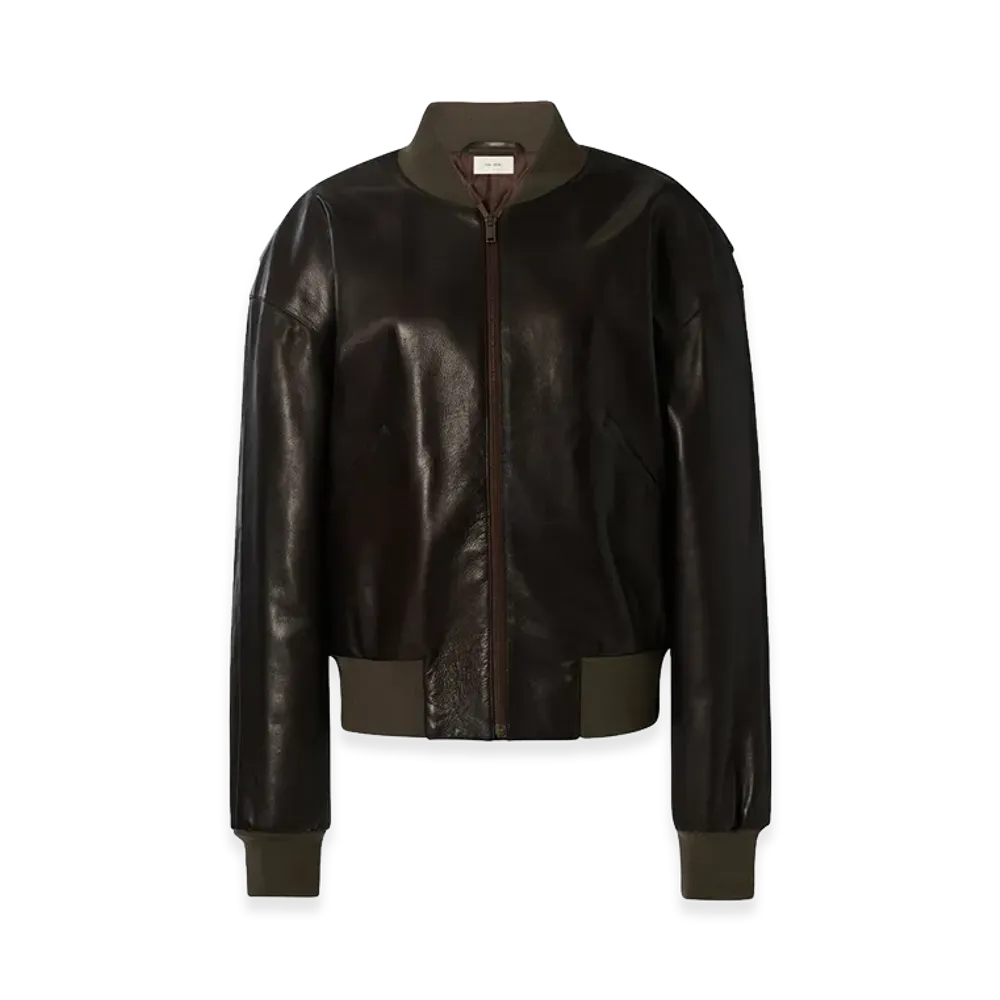 The Row Women's Morisel Leather Jacket "Coffee"
