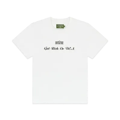 DENIM TEARS Get Rich or DEI Tee "White"