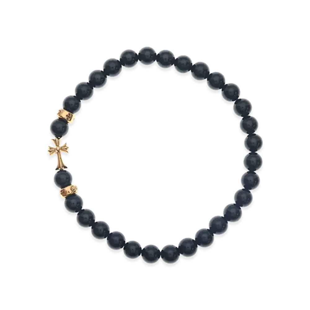 Chrome Hearts 22K 81 Beads Bracelet 4mm "Gold/Black"
