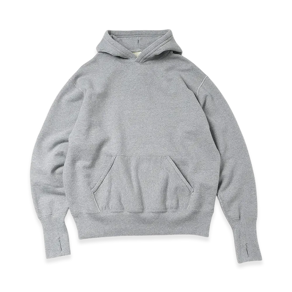 Unlikely Split Raglan Sleeve Hoodie "Top Gray"