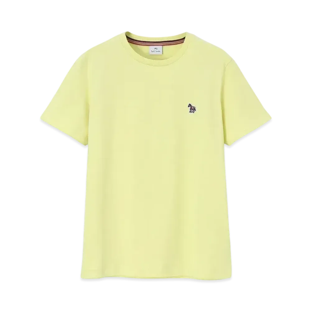 Paul Smith Women's Zebra Patch Short Sleeve T-Shirt "LightYellow"
