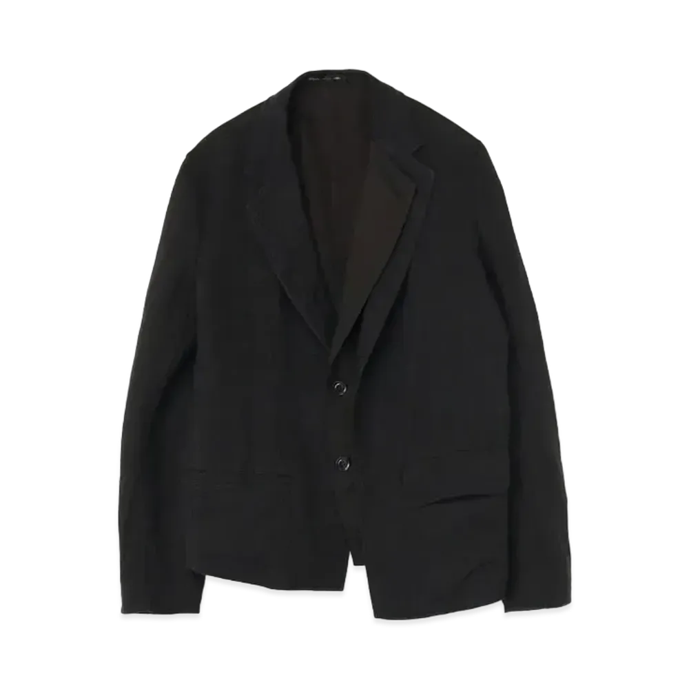 Yohji Yamamoto Y's VIYELLA LEFT 2 LAYER JACKET "Black"