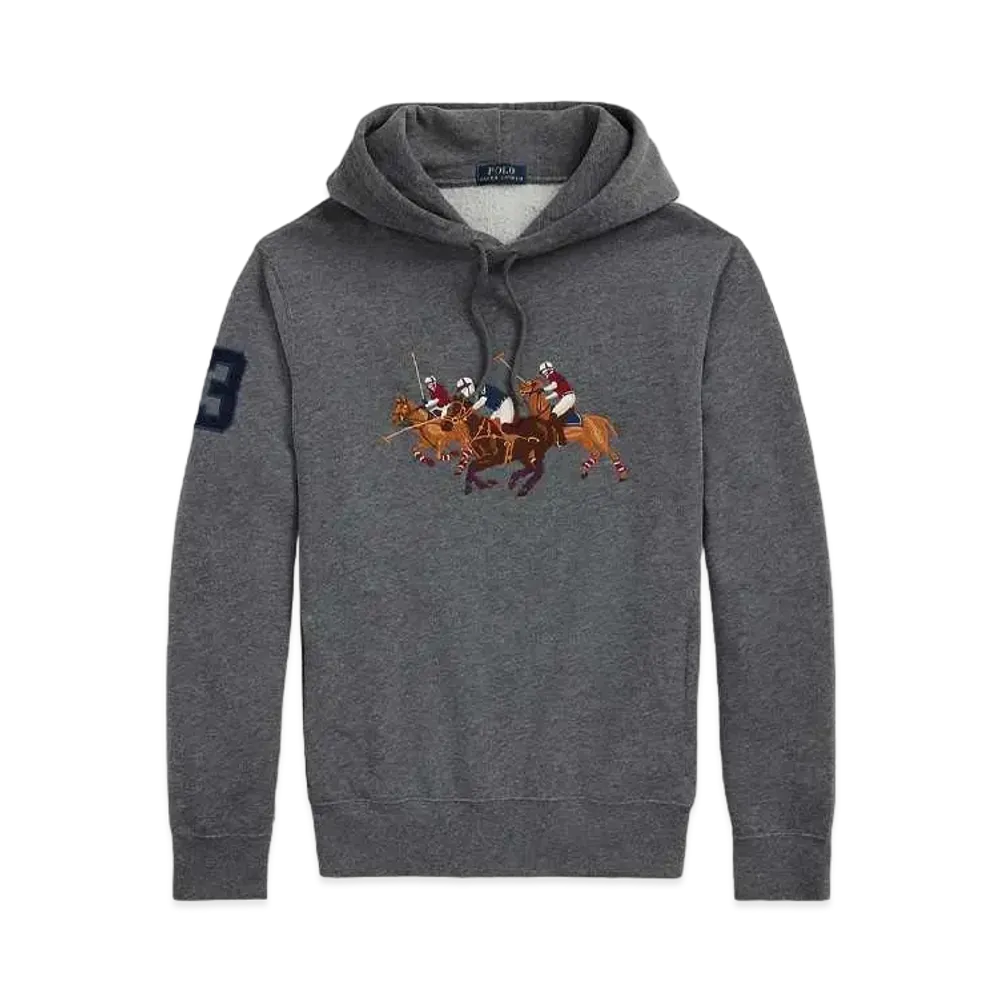 Polo Ralph Lauren Triple Pony Fleece Hoodie "Gray"