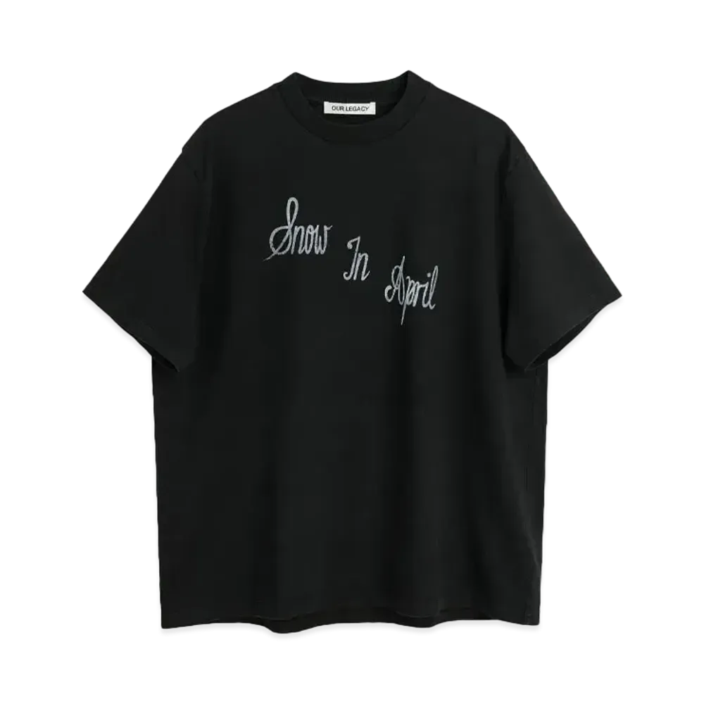 OUR LEGACY Box T-Shirt Ronja Print "Black"