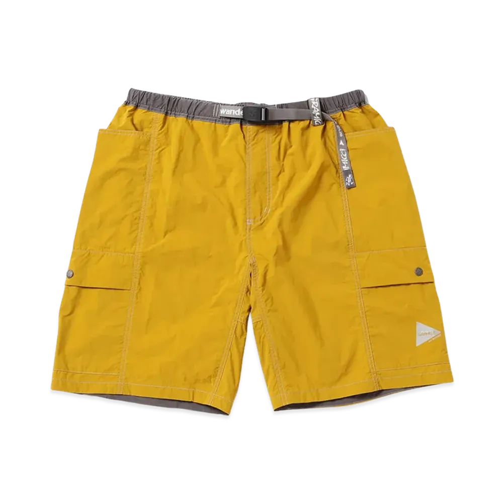 GRAMICCI x and wander Brushed Nylon Short Pants "Yellow"
