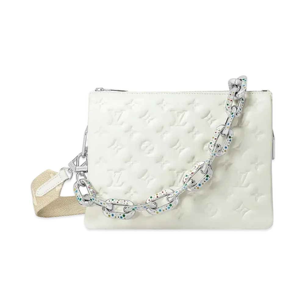 Louis Vuitton x Yayoi Kusama Coussin PM Monogram Lamb Leather "Blanc"
