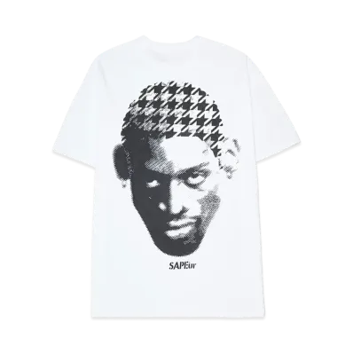 SAPEur Hounds Tooth Head S/S Tee "White"