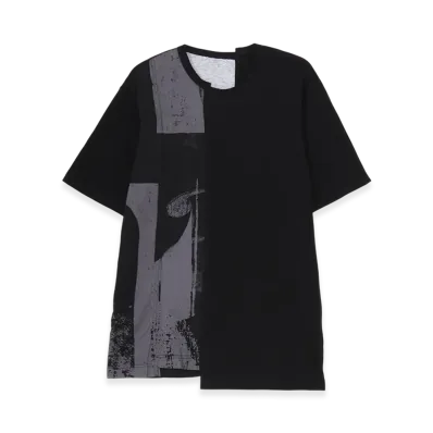 Ground Y Silkette Jersey Number Pattern Tsujikiri Short Sleeved T-Shirt "Black/Gray"