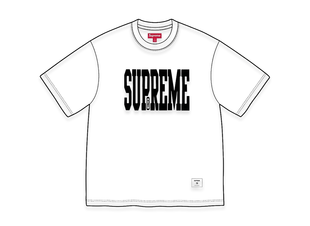 Supreme Stretch Appliqué S/S Top "White"