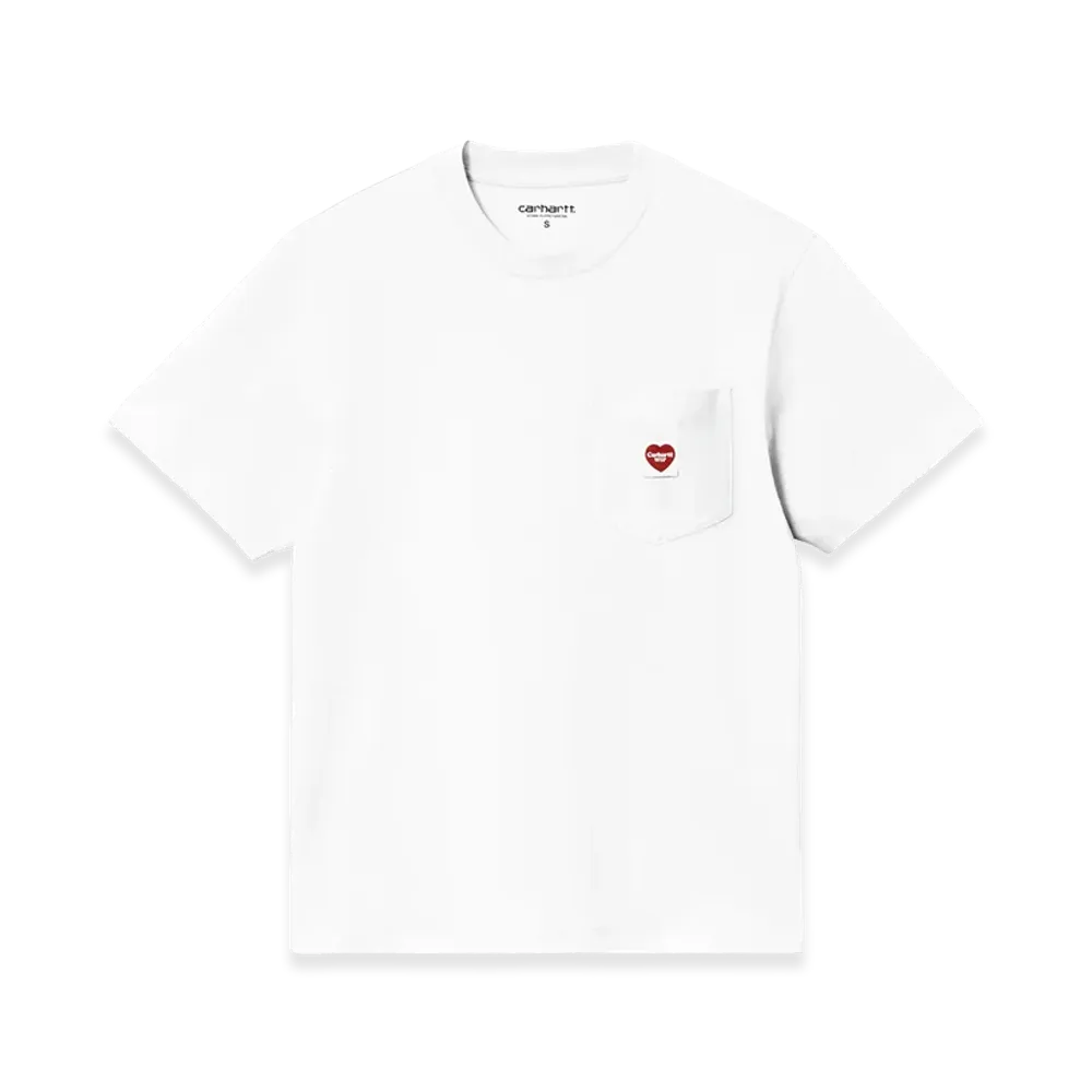Carhartt WIP Women's S/S Pocket Small Heart T-Shirt "White/Red"