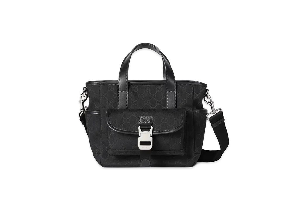 GUCCI GG Canvas Small Tote Bag "Black"