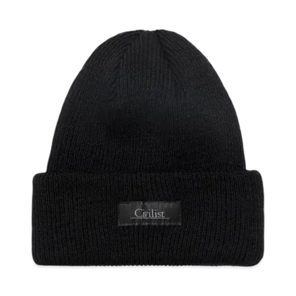 Civilist Schurwolle Beanie "Black"