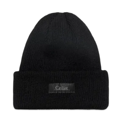 Civilist Schurwolle Beanie "Black"