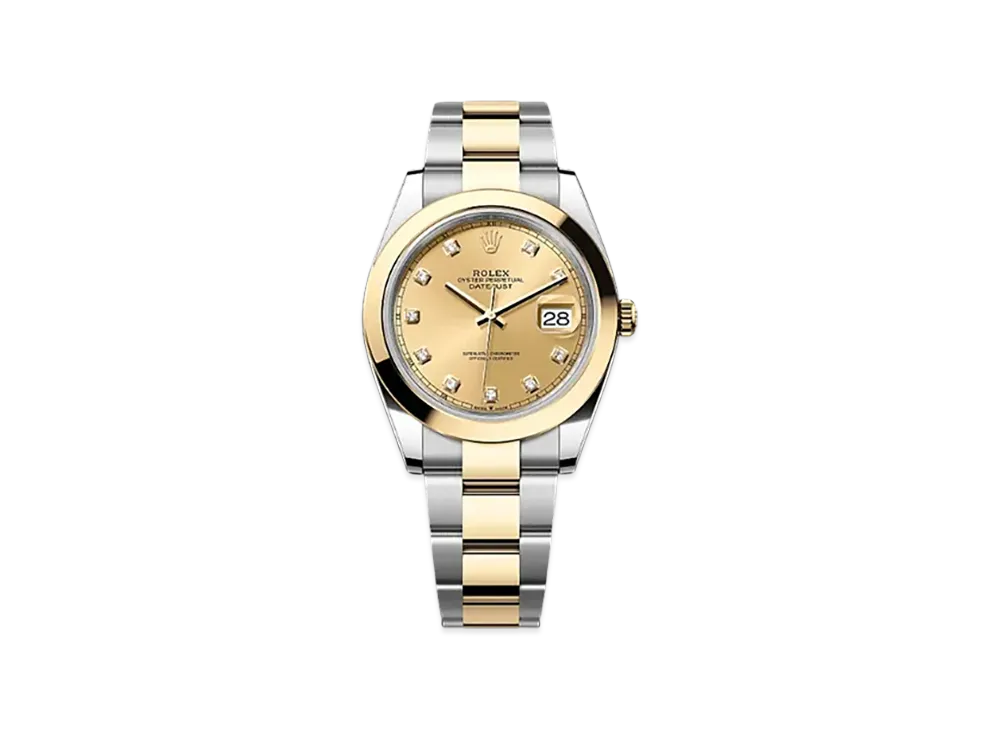 ROLEX Lady-Datejust Oystersteel & White Gold Diamonds "Gold"