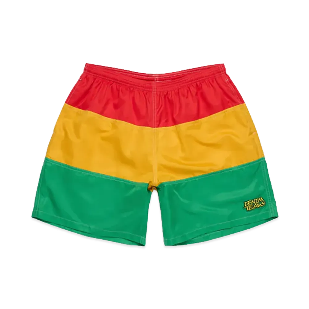 DENIM TEARS Every Tear Swim Trunks "Red/Yellow/Green"