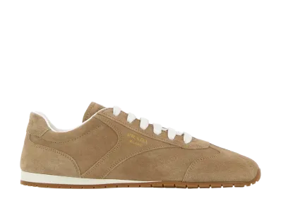 PRADA Women's Beige Suede Sneakers "Beige"