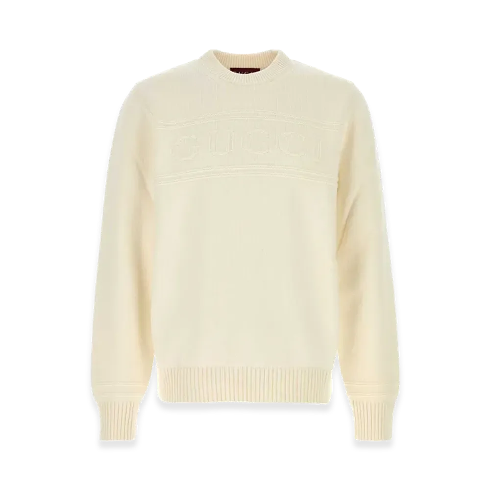 GUCCI Cotton Blend Sweater "White"