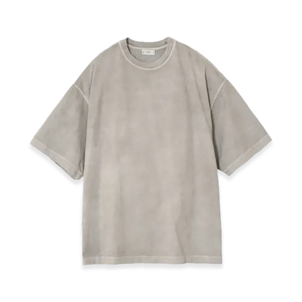 YOKE 40/2 Organic Cotton Garment-Dyed YOKE T-shirt "Beige"