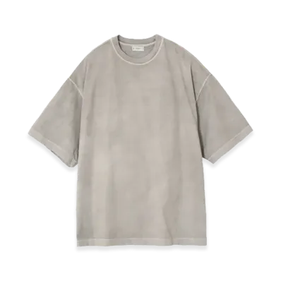 YOKE 40/2 Organic Cotton Garment-Dyed YOKE T-shirt "Beige"
