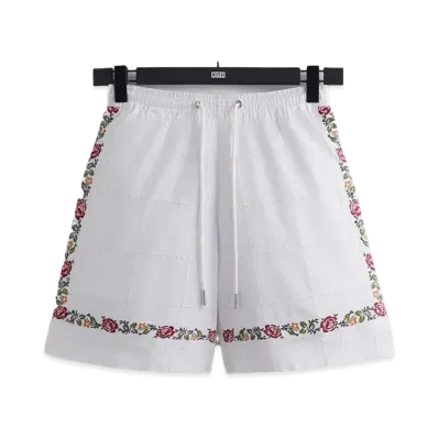Kith Windowpane Eyelet Belmont Short "White"
