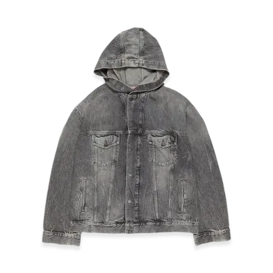 Acne Studios Hooded Denim Jacket "Washed Black"