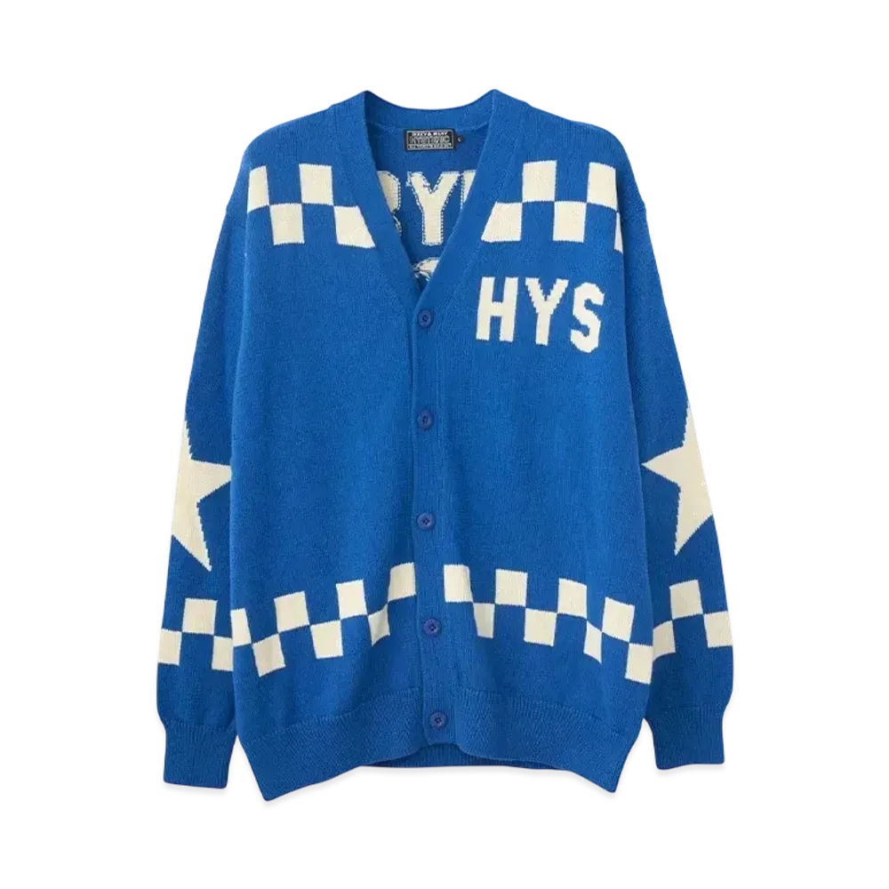HYSTERIC GLAMOUR In The Studio Knit Cardigan "Blue"