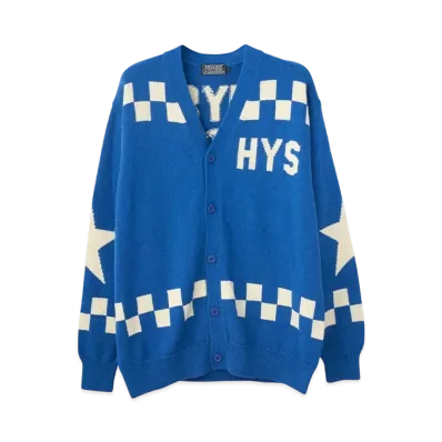 HYSTERIC GLAMOUR In The Studio Knit Cardigan "Blue"
