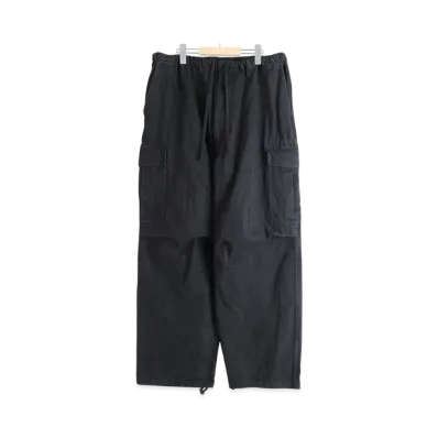COMOLI Black Drill 6P Pants "Black"