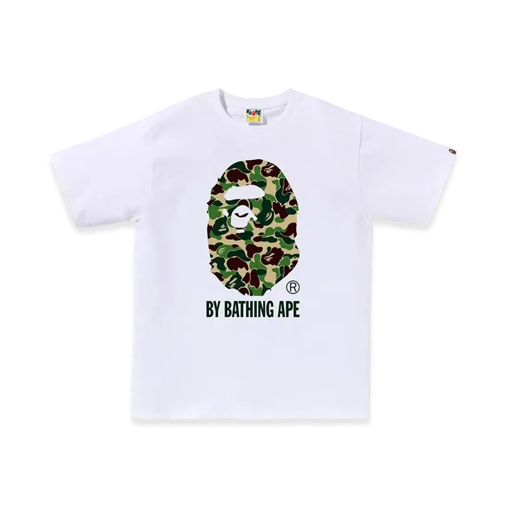 A BATHING APE ABC Camo By Bathing Ape Tee "White/Green"