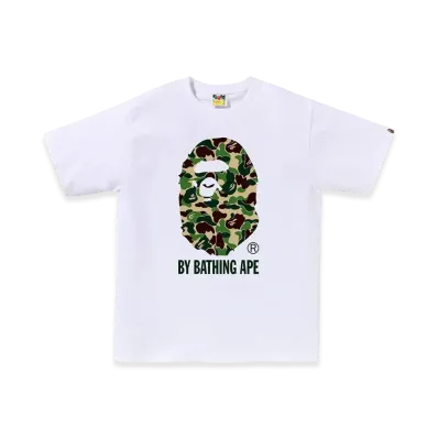 A BATHING APE ABC Camo By Bathing Ape Tee "White/Green"