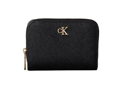 Calvin Klein Minimal Zip Flap Wallet "Black"