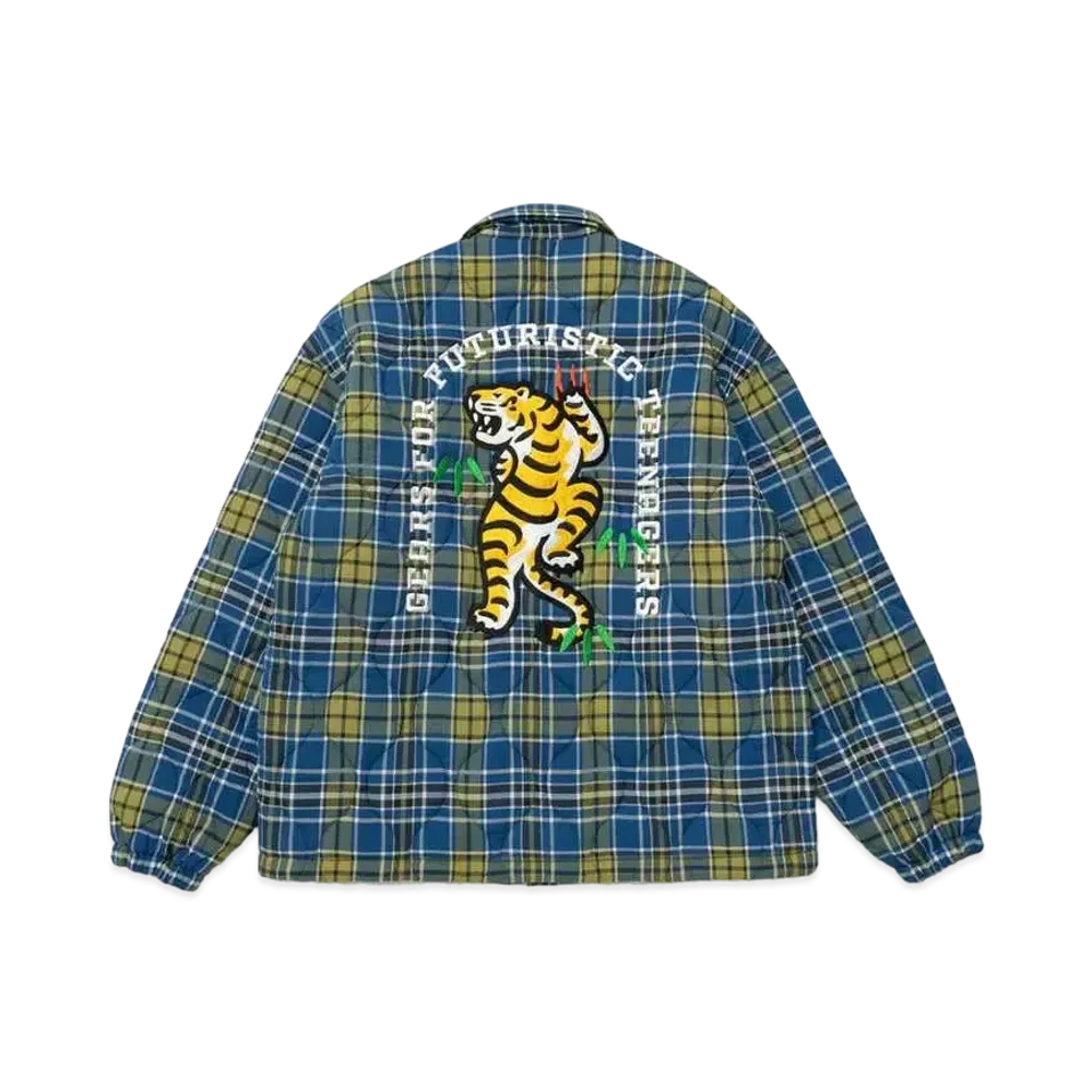 HUMAN MADE Quilted Check Coach Jacket "Blue"