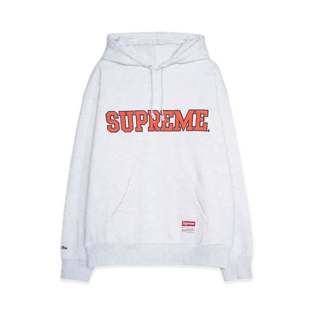 Supreme x Mitchell & Ness NCAA Hooded Sweatshirt "Ash Grey"