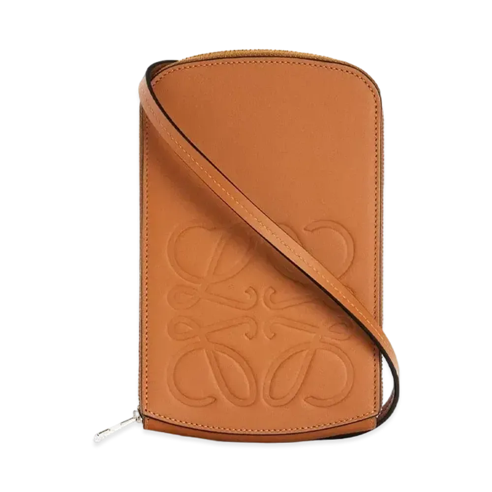 LOEWE Brand Multi-Functional Case In Smooth Calfskin "Tan"