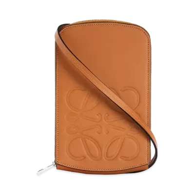 LOEWE Brand Multi-Functional Case In Smooth Calfskin "Tan"