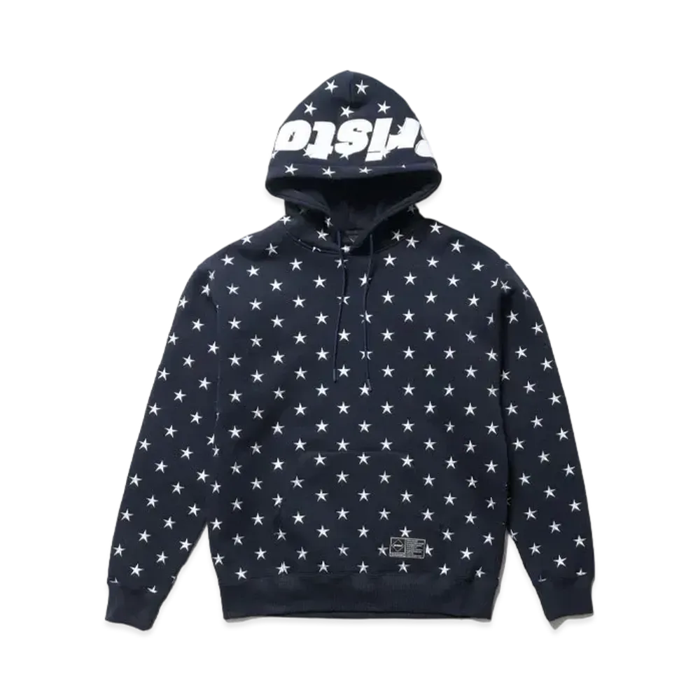 F.C.Real Bristol All Over Star Sweat Hoodie "Navy"