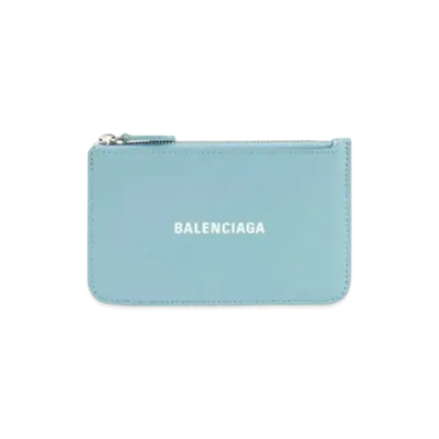 BALENCIAGA Cash Large Long Coin And Card Holder "Blue"