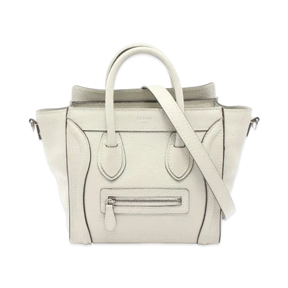 CELINE Nano Luggage Bag "White"