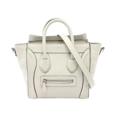CELINE Nano Luggage Bag "White"