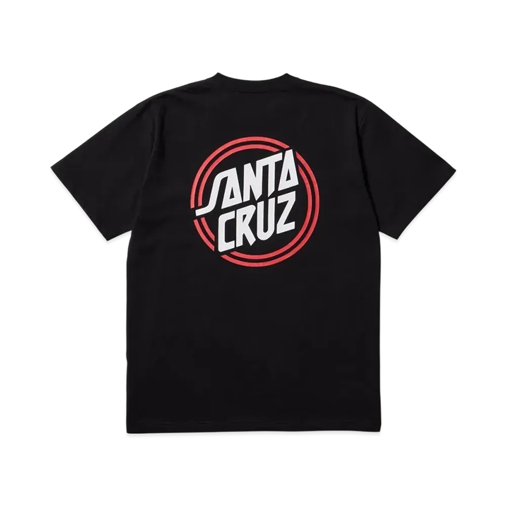 NEW ERA x SANTA CRUZ Skateboards Short Sleeve Cotton T-Shirt With Circle Logo Regular Fit "Black"
